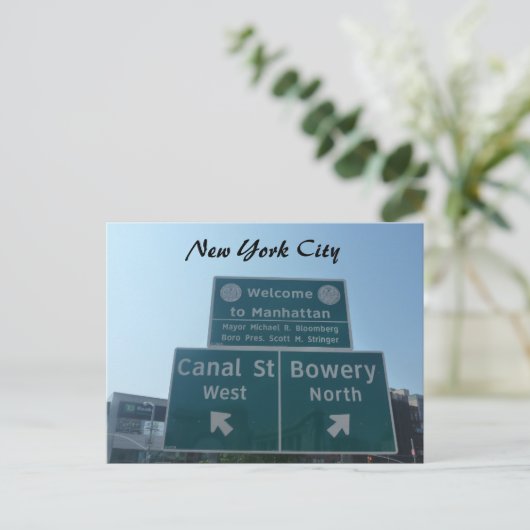 manhattan welkom briefkaart (Staand voorkant)