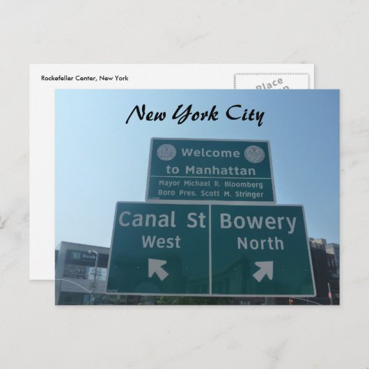 manhattan welkom briefkaart (Voorkant / Achterkant)