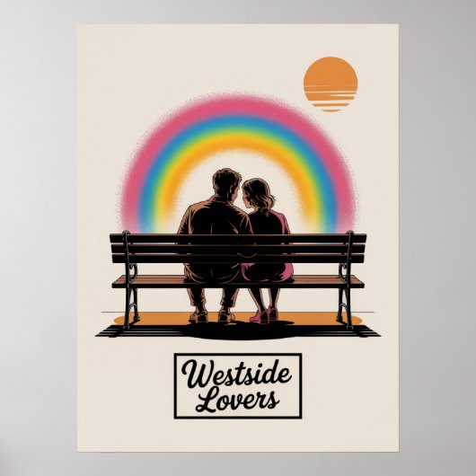 Manhattan West Side Geliefden Riverside Park Zonso Poster (Voorkant)