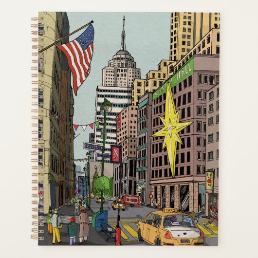 Manhattan Winter New York Kerstvergelijking Planner (Voorkant)