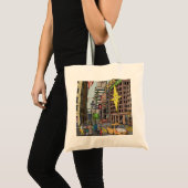 Manhattan Winter New York Kerstvergelijking Tote Bag (Voorkant (product))