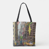 Manhattan Winter New York Kerstvergelijking Tote Bag (Achterkant)
