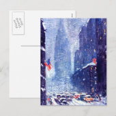 Manhattan Winter Scene.Fine Art Kerstmis Feestdagenkaart (Voorkant / Achterkant)