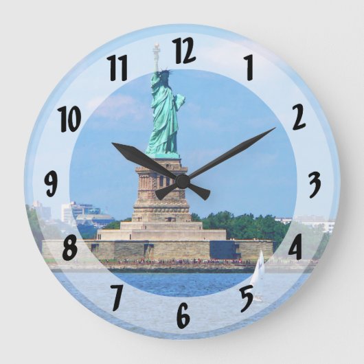 Manhattan - Zeilboot bij standbeeld van de vrijhei Grote Klok (Voorkant)
