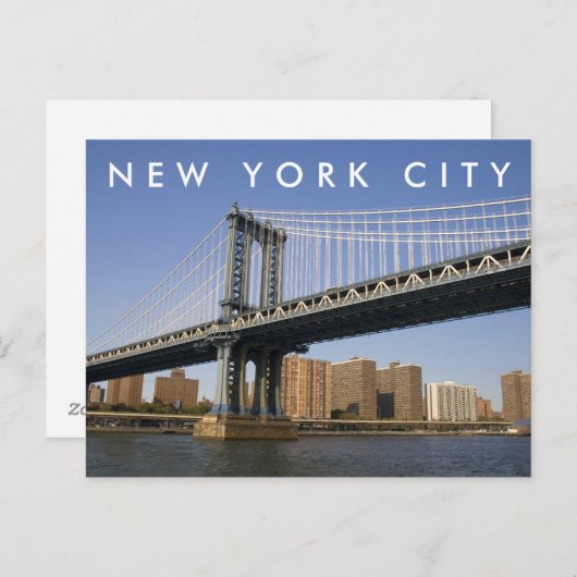 Manhattanbrug over de East River | New York City Briefkaart (Voorkant / Achterkant)
