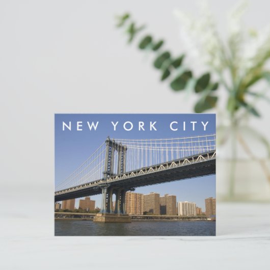 Manhattanbrug over de East River | New York City Briefkaart (Staand voorkant)