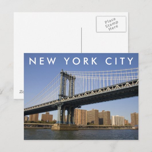 Manhattanbrug over de East River | New York City Briefkaart (Voorkant / Achterkant)