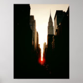 Manhattanhenge en Chrysler Building, Small Poster (Voorkant)
