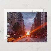 Manhattanhenge (Manhattan at Sunset) New York NYC Briefkaart (Voorkant / Achterkant)