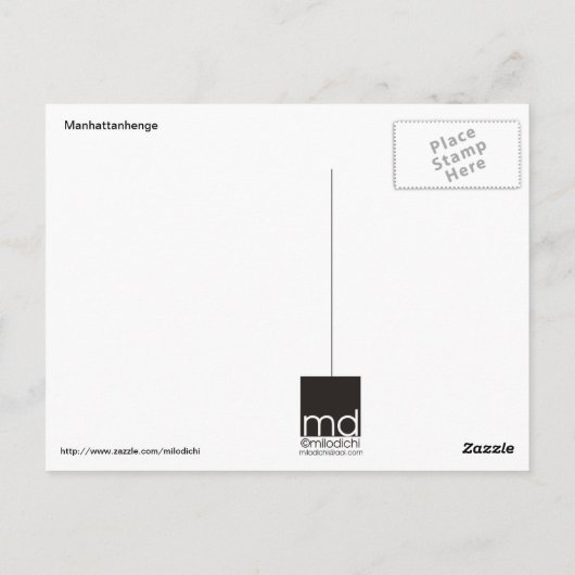 Manhattanhenge Post Card Briefkaart (Achterkant)