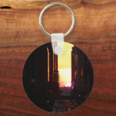Manhattanhenge Sunset New York City Sleutelhanger (Voorkant)