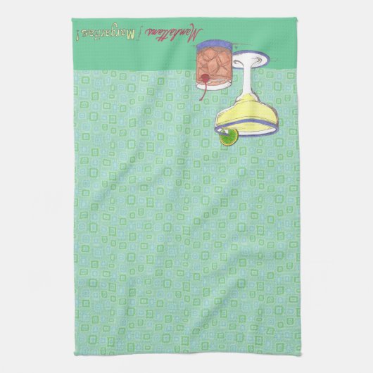 Manhattans en Margaritas | Handdoek | (Verticaal)