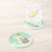 Manhattans en Margaritas |  Zandsteen Onderzetter (Zijkant)