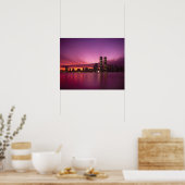 Manhattans silhouet en Hudsonrivier, New York, Poster (Keuken)