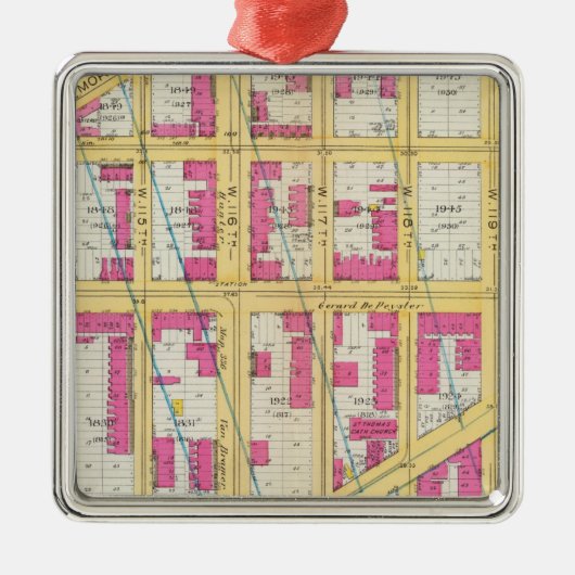 Manhatten, New York 11 Metalen Ornament (Voorkant)