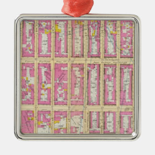 Manhatten, New York 12 Metalen Ornament