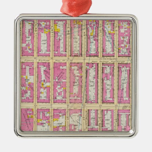 Manhatten, New York 12 Metalen Ornament (Voorkant)