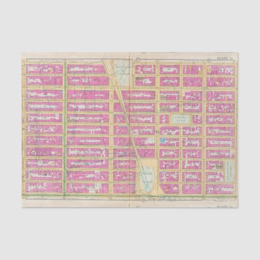 Manhatten, New York 12 Tissuepapier (Voorkant)