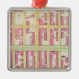 Manhatten, New York 3 Metalen Ornament