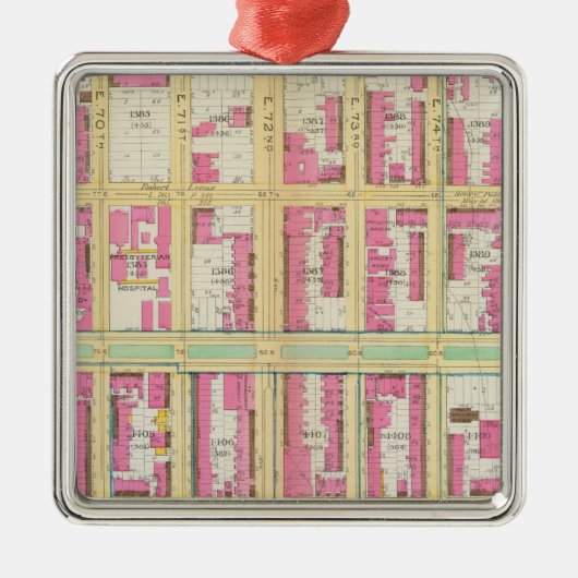 Manhatten, New York 3 Metalen Ornament (Voorkant)