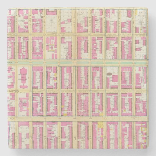 Manhatten, New York 3 Stenen Onderzetter (Voorkant)