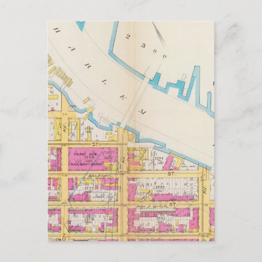 Manhatten, New York 4 Briefkaart (Voorkant)