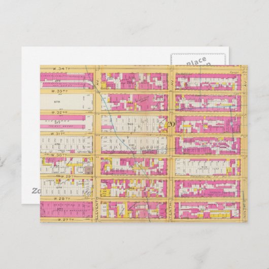 Manhatten, New York 4 Briefkaart (Voorkant / Achterkant)