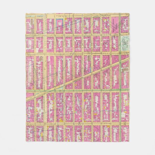 Manhatten, New York 7 Fleece Deken (Voorkant)