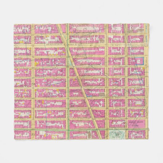 Manhatten, New York 7 Fleece Deken (Voorkant (Horizontaal))