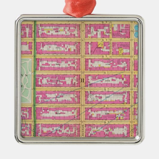 Manhatten, New York Metalen Ornament (Voorkant)