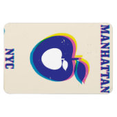 Manhatten NYC "Big Apple"-reisposter Magneet (Horizontaal)