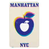 Manhatten NYC "Big Apple"-reisposter Magneet (Verticaal)