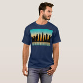 Manhattenhedge NYC Sunset Manhatten New York T-shirt (Voorkant volledig)