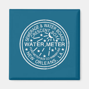 Manhole Afdekplaat New Orleans Gecrashte Vintage Magneet