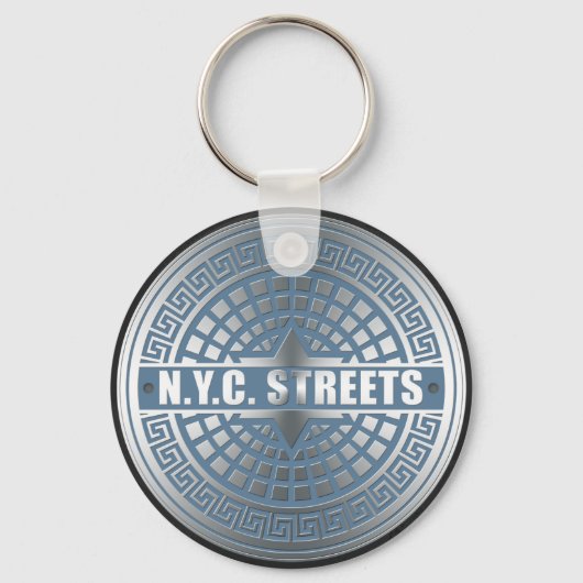Manhole Covers NYC Sleutelhanger (Voorkant)