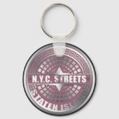 Manhole Covers Staten Island Sleutelhanger (Voorkant)