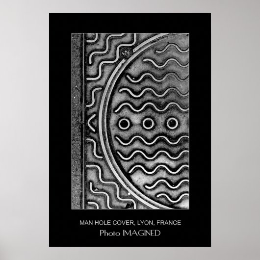MANHOLE HOESJE, LYON, FRANKRIJK POSTER (Voorkant)