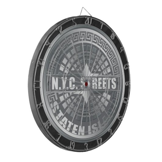 Manhole Staten Island Gray Dartbord (Voorkant Links)