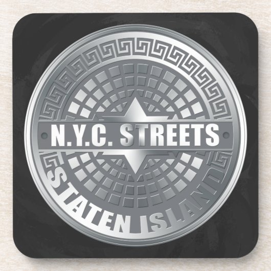 Manhole Staten Island Gray Drankjes Onderzetter (Voorkant)