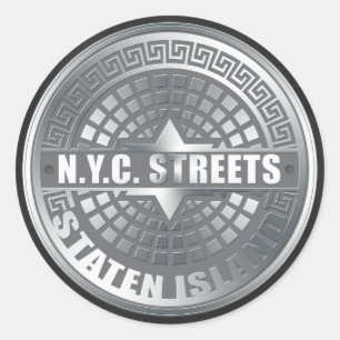 Manhole Staten Ronde Sticker