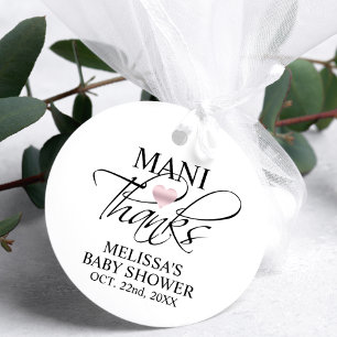 MANI Bedankt Baby shower Nail Poolse mest Bedankjes Labels