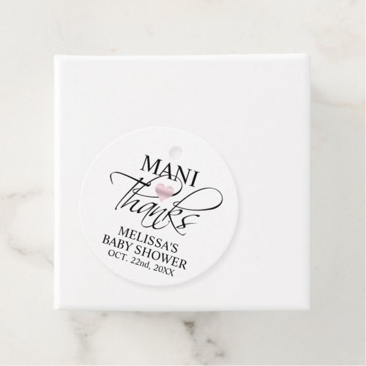 MANI Bedankt Baby shower Nail Poolse mest Bedankjes Labels (In situ)