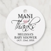 MANI Bedankt Baby shower Nail Poolse mest Bedankjes Labels (Voorkant)
