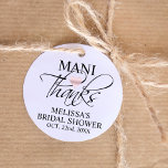 Mani Bedankt Bridal Baby shower Nail Pools Bedankjes Labels<br><div class="desc">Profiteer met MANI-BEDANKT (manicure) van een gunstig label om met uw nagellak pools flesje te kunnen toevoegen. Klein roze hart in het midden. Al je vrouwelijke gasten zullen hier van houden. Geweldig voor bruid of baby shower (zelfs verjaardagsgunsten!). Verschillende beschikbare kleuren.</div>