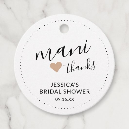 Mani Bedankt Bruidsbruiloft Nagellak Bedankjes Labels (Voorkant)