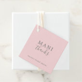 Mani Bedankt Eenvoudig roze en grijs Vrijgezellenf Bedankjes Labels (In situ)