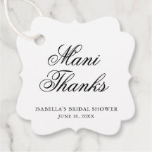Mani Bedankt Elegante Calligrafie Bruidsdouche