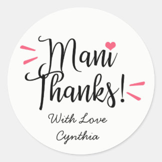Mani Bedankt Labels Stickers