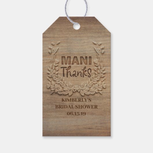 Mani Bedankt Landelijke Dank U Cadeaulabel (Voorkant)