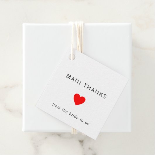 Mani Bedankt Modern minimalistisch Vrijgezellenfee Bedankjes Labels (In situ)